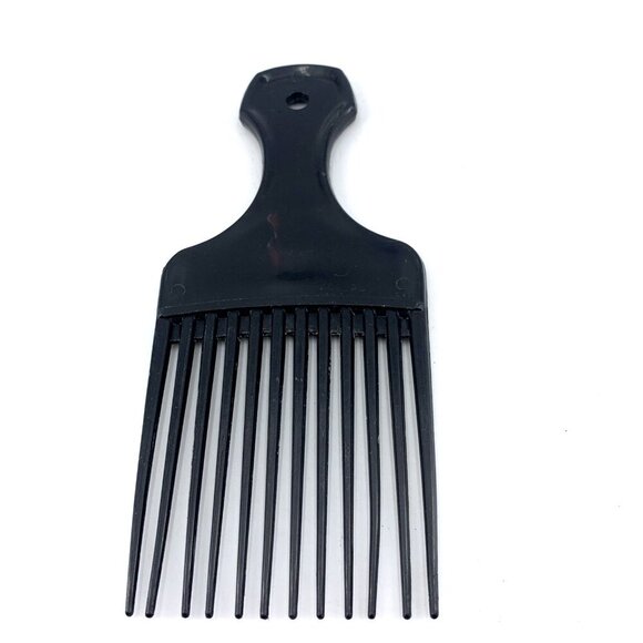 Afro Hair Comb Pick Lot of 2 Red Black 7" Long Vintage 60s 70s - Picture 5 of 6